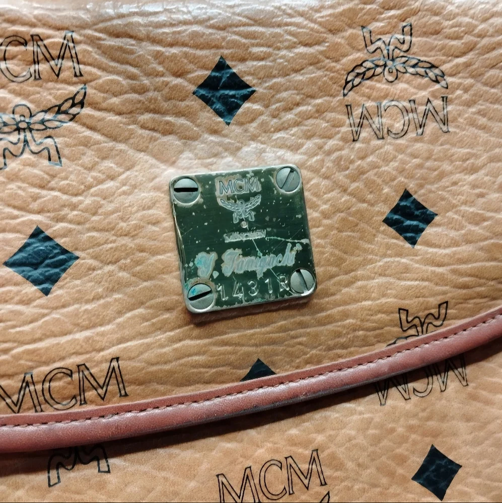 MCM BackPack Bag  Vicetos Monogram Brown PVC 1431R - Picture 9 of 9